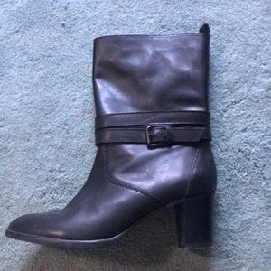 Mid calf black j crew boots